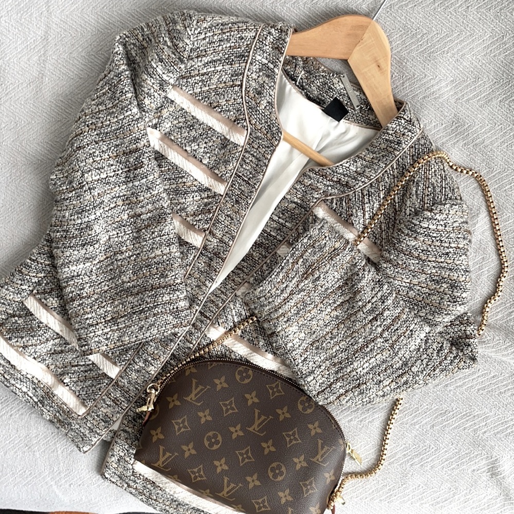 WHBM Tiered Tweed Jacket